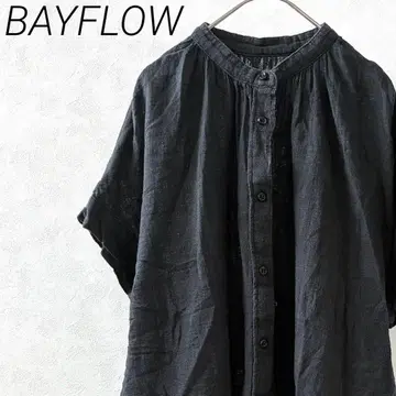 BAYFLOW 셔츠 밴드 칼라 심플 빅 사이즈 넉넉한 핏 얇은 겉옷