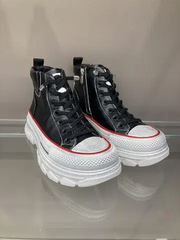 통굽 블랙 하이컷 스니커즈 23.0cm 23.5cm n.e.t