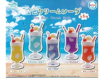 우루 캡슐 키친 시리즈 하늘색 크림 소다 캡슐 토이 가챠 미니어처