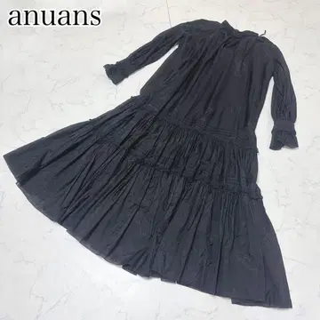 anuans 아뉴앙스 티어드 볼륨 원피스 블랙