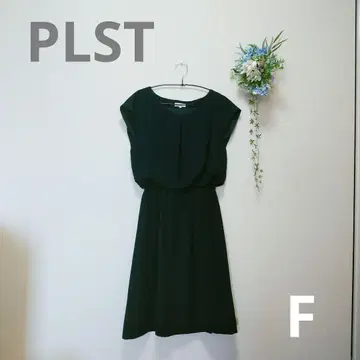 USED PLST 네이비 슬리브리스 무릎 기장 원피스 M a0164