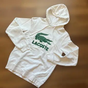LACOSTE 화이트 후드티 US XS