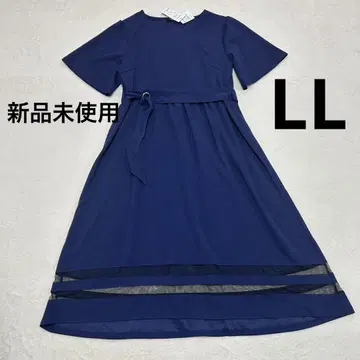 [미사용 새상품] 빅 사이즈 LL 넉넉한 포멀 원피스 A라인