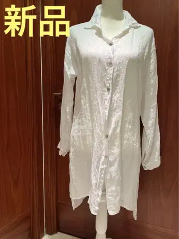 새상품 이탈리아제 린넨 100% 롱 셔츠는 원피스로도!