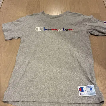 Champion 그레이 티셔츠 M 사이즈