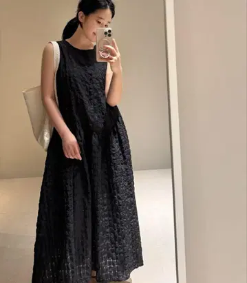 storynine 현행 모델 슬리브리스 원피스 블랙
