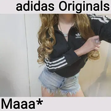 adidas Originals 희귀한 리브 니트 트랙 탑 너무 귀여워