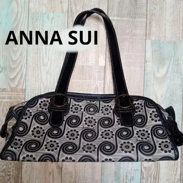 ANNA SUI 안나수이 핸드백 캔버스 숄더 밑면 찡 장식