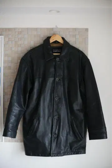 [ WILSONS ] -1990s- Leather Car Coat