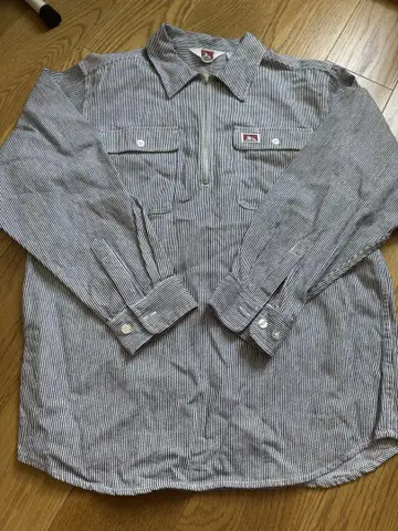 벤 데이비스 하프 지퍼 워크 셔츠 히코리 L