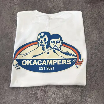 새상품 OK Campers 티셔츠 베이지 오카 Campers