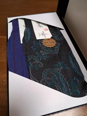 ISETAN MEN'S Il Regalo 디자인 삭스 2족 세트