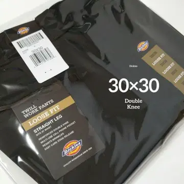 30 x 30 [새상품 미사용] 디키즈 더블니 85283 BLACK