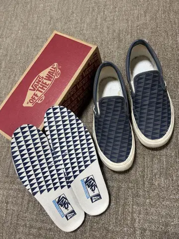 Pilgrim surf Vans 네이비/그레이 기하학 패턴 27.0cm
