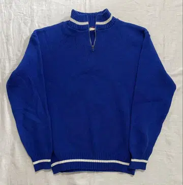 70s 프렌치 하이넥 하프 집업 스웨트