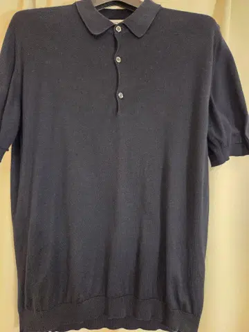 JOHN SMEDLEY 니트 피케 셔츠 네이비 M 사이즈