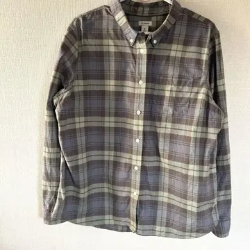 LL bean 엘엘빈 체크 오가닉 코튼 긴팔 셔츠 M