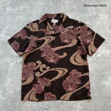 [ Hawaiian Shit ] 오픈 카라 알로하 셔츠 레이온 사자