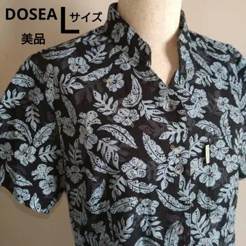 DOSEA 카리유시 의류 L 사이즈 알로하 셔츠 오키나와 마오 칼라