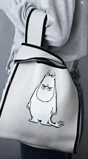 미사용 [ MOOMIN ] (무민) 경량 마르쉐 백 니트 백