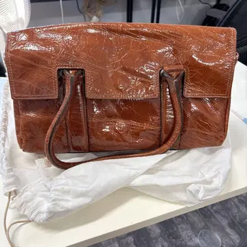 브라운 광택 마감 백