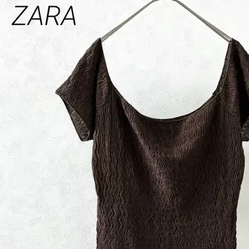 ZARA 티셔츠 반팔 오프숄더 래글런 심플 얇은 소재