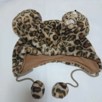 디즈니 레오파드 무늬 모자
