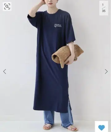 [새 상품] 저널 스탠다드 레 블루 로고 TEE 원피스