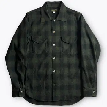 ATLAST&Co. 울 옴브레 체크 셔츠 모스그린 x 블랙 15