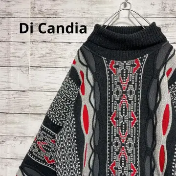 Di Candia 하이넥 3D 니트 스웨터 이탈리아제 터틀넥