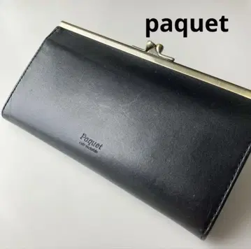 새상품급! 호크 컴퍼니 paquet 블랙 천연 가죽 장지갑