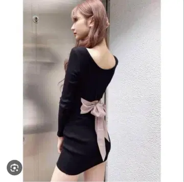 Gyda 리본 미니 원피스