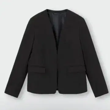 GU 워셔블 노카라 자켓, 테이퍼드 팬츠 상하의 세트