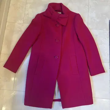 kate spade 핑크 보우타이 코트