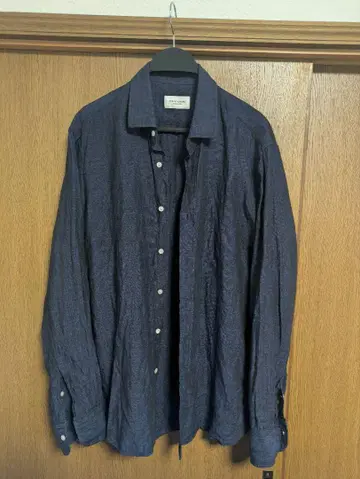 UNITED ARROWS 네이비 린넨 셔츠 M