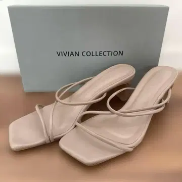 [ Vivian ] 샌들 뮬 스트랩 24.5cm