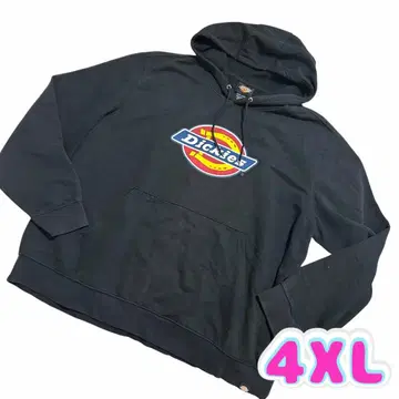 디키즈 빅 로고 후드티 빅 사이즈 4XL 5L 상당 블랙