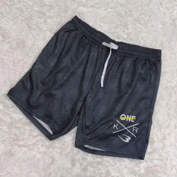 격투가 코우지 TEAM ONE 하프 팬츠 블랙 올 패턴