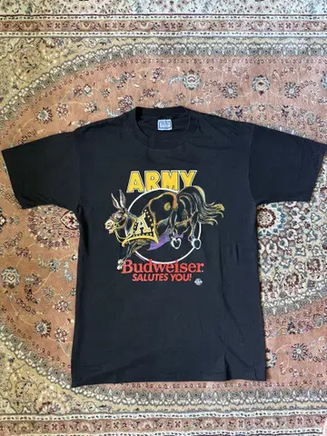 80년대~90년대 ARMY Budweiser 티셔츠 미국제