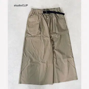 [ studioCLIP 스튜디오 클립 ] 와이드 턱 가우초 팬츠 베이지
