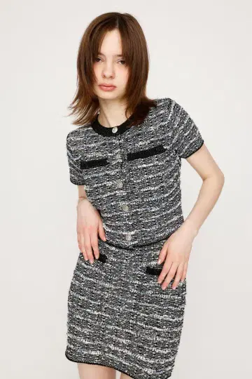 sly knit tweed 셋업