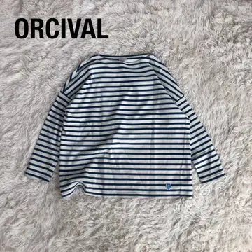 ORCIVAL 오르치발 7부 보더 바스크 셔츠 티셔츠 스카이블루