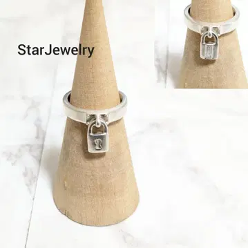 스타 주얼리 패드락 자물쇠 참 반지 크리스탈