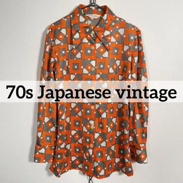 일본제 70년대 KORET OF CALIFORNIA 쇼와 레트로 블라우스