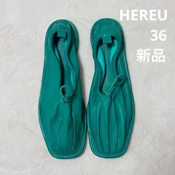 [새상품] HEREU 헤류 발레 슈즈 플랫 그린 36