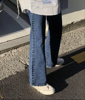 M.P Studios 플레어 데님 XS 블루