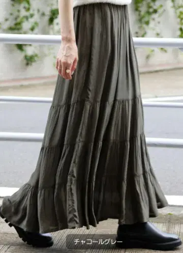 SLOBE IENA 레이온 크레이프 캉캉 스커트 (택 포함)
