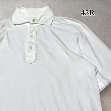 새상품급 45R 스트레치 피케 셔츠 화이트 size 4