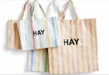 HAY 캔디 스트라이프 쇼퍼 M 백