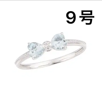 쥬얼리 츠츠미 K10 화이트 골드 아쿠아마린 반지